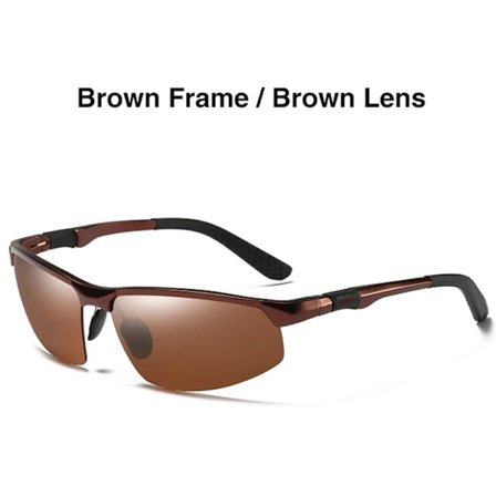 AORON Polariserade solglasögon för män, vintage legering solglasögon, retro lyxiga herrglasögon, anti-UV solglasögon för män Oculos De Sol