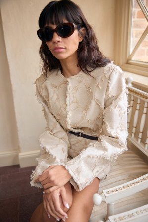 NA-KD Lunettes de soleil ovales en acétate - Lunettes de soleil - Brun - One Size