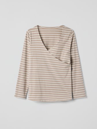 Stilltop gestreift Erwachsene - S - kinderbekleidung - beige - Polarn O. Pyret