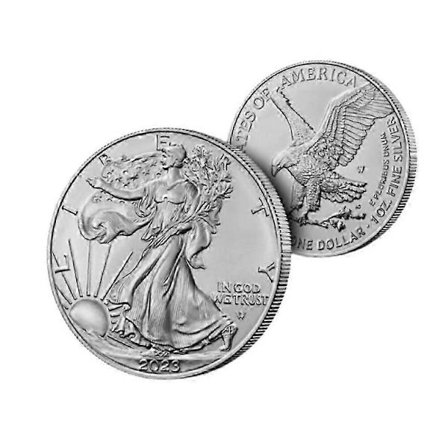Silvermynt, auktoriserat enligt lagen, omdesignat 2021 av US Mint, silver inkluderar