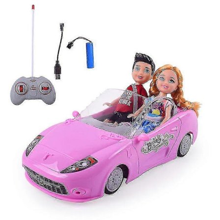 Barbie Motors-mattel Dream Car Cabrio Glamour - Fjernstyrt for barn, toseter, realistisk, rosa