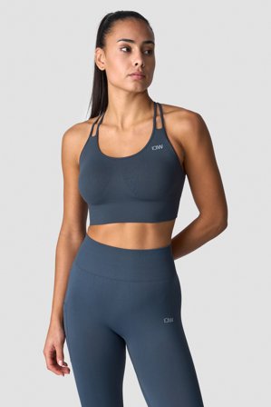 ICANIWILL - Define Seamless Sports Bra Smokey Blue - Dames - sportkleding van ICIW