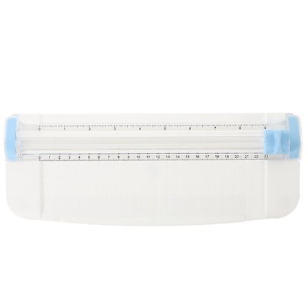 Kannettava paperileikkuri pöytälevy pahvileikkuri DIY paperileikkuri askarteluun (30X11.5X1cm, sininen)