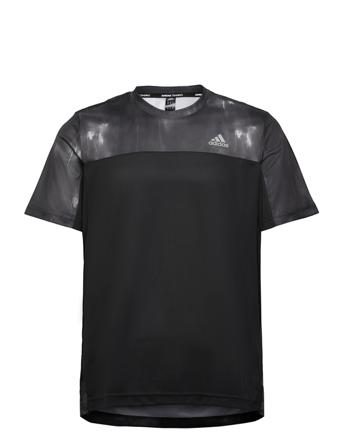 Aeroready Workout Chalk Print Training T-Shirt T-shirts Short-sleeved Svart Adidas Performance