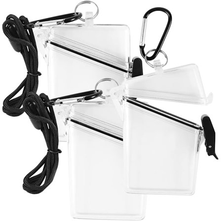 3-pack Vattentät ID-kortshållare Transparent Badge Holder Case Vattentät Sport