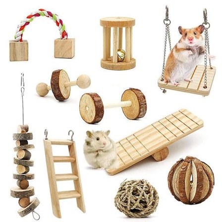 Hamsterin puresulelut 10 pakkausta luonnollista puuta pureskelua pienille eläimille