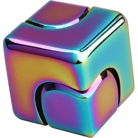 Infinite Gear Fidget Cube - 2-i-1 Transformabel Spinner - Stresslindring (Regnbue)