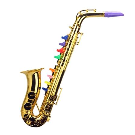 Saxofon 8 färgade tangenter Simulering leksak för barn fest T