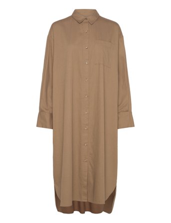 Moshi Moshi Mind Floret Shirtdress Twill - Brown - L