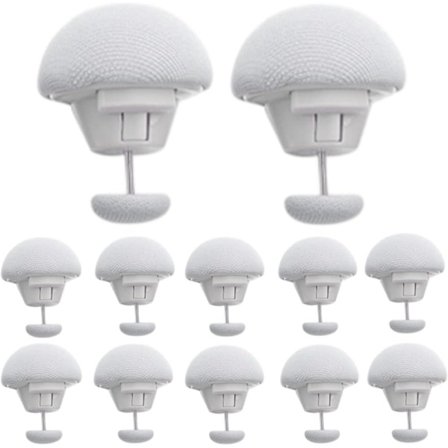 12 stk. Svampe Dyneclips Skridsikre Dyneholder Clips Dyneholder Fiksering til Tæppe Lagen Gardin Sokker Madrasbetræk
