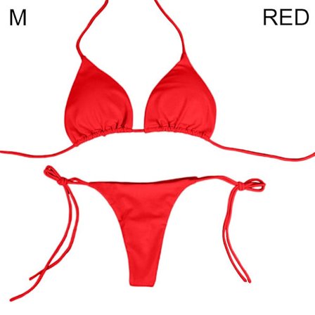 Bikinisæt badedragt RØD M