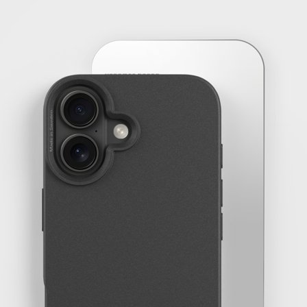 Eco-Friendly Phone Case Black Plant-Based Cover & Screen Protection, iPhone 17