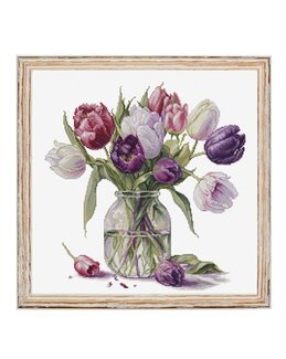 Stickpackung Bild Tulpen