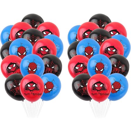 Spider-Man Ballongdekorasjonssett for bursdagsfest - 30 stk temaballonger[JR],D