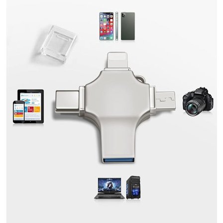 4 i 1 Minneskortläsare Passar alla enheter . Läser Micro SD -minne