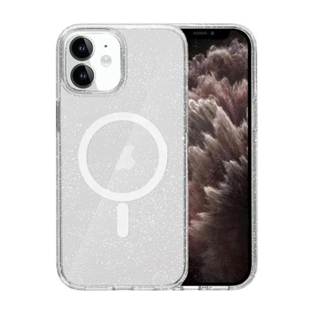 iPhone 11 Mobilskal Stöttåligt med Glitter - Transparent