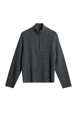 J.Lindeberg - Victor Zip Wool Sweater - Grey - Homme - L