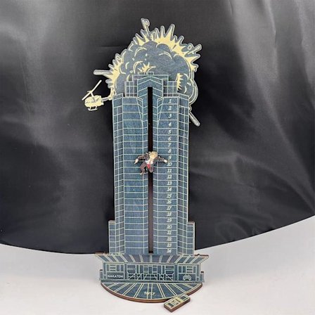 Die Hard adventskalender Hans Gruber faller av, 2022 julkalender faller av Nakatomi Plaza