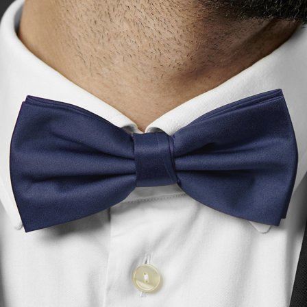 XL Navy Blue Basic Pre-Tied Bow Tie for Men - Pre-tied bow ties