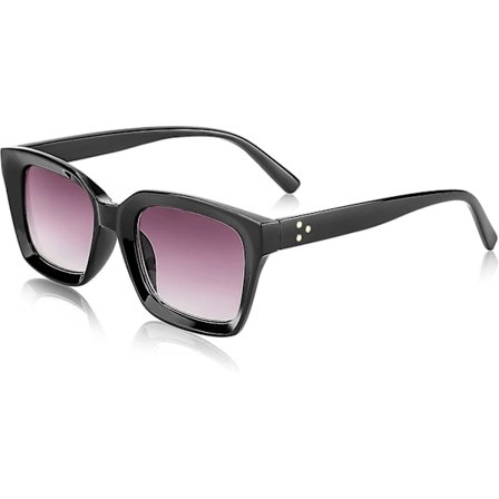 Klassiska fyrkantiga läsarsolglasögon, tjocka läsglasögon, utomhussolglasögon, ram B2895