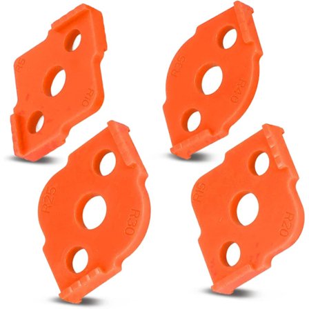 4 stk. Træbearbejdning Halv Filé Hurtig Positioneringsenhed, ABS Radius Jig Router Skabeloner Hjørne Router Bit, til Retvinklede Billedrammer, Borde, 