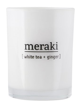meraki Scented Candle, White Tea & Ginger - Nude - 60 G