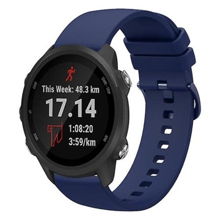 For Garmin Forerunner 245 Music 20mm Solid Color Myk Silikon Klokkebånd