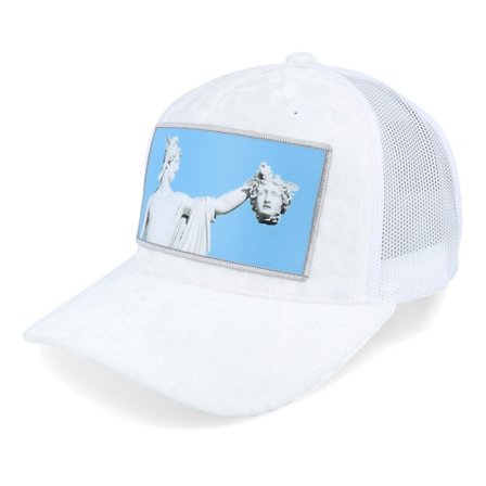 Calza Pennello - White trucker Gorra - Perseus With The Head Of Medusa Velvet White @ Hatstore
