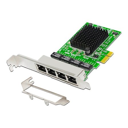 PCI-Express Nätverkskort PCIE X1 till 4 Port RJ45 1000Mbps Ethernet LAN Adapter