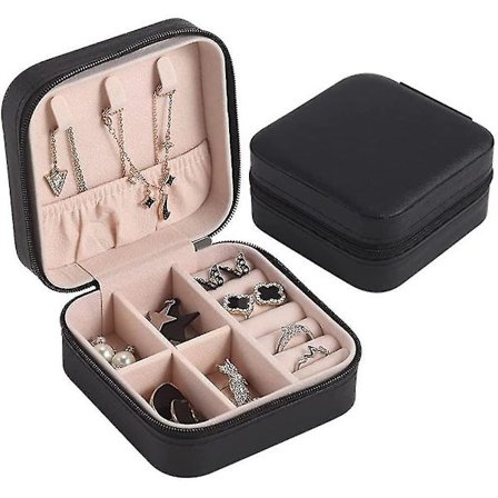 Smykkeboks Organizer Reise Liten PU Lær Oppbevaring