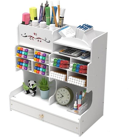 Pen Holder Opbevaringsboks, Multifunktionel Skrivebordsorganisator Skrivebord Oprydning Blyantholder til Skole Hjemmekontor Kunstforsyninger