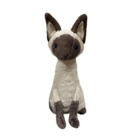 Jellycat Siamese katt kosedyr leketøy, Siamese katt Jellycats nøkkelring, 27 cm Jellycats søte kosedyr,a