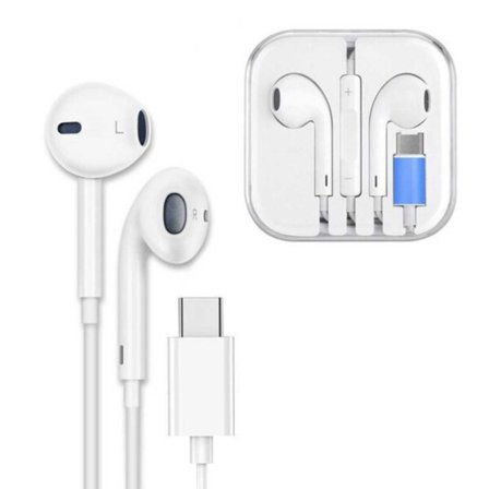 Yleiskäyttöiset USB-C-kuulokkeet DAC-kaapelilla, valkoinen