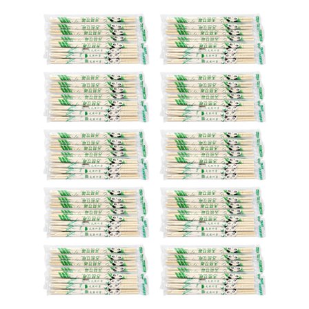 100 stk. engangs spisepinner, separat pakket, bambus, runde spisepinner for restauranter og hjemmebruk, 19,5x0,5cm/7,7x0,2in