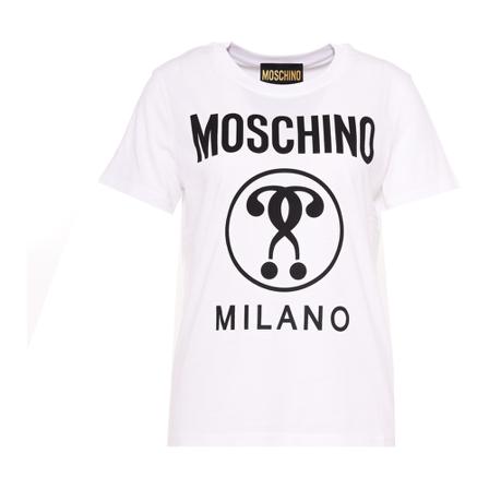 Moschino, T-Shirts Wit, Dames, Maat:XS