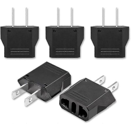 5x reseadapter, universal kontaktadapter för USA/Kina/Japan, Kanada/Mexiko