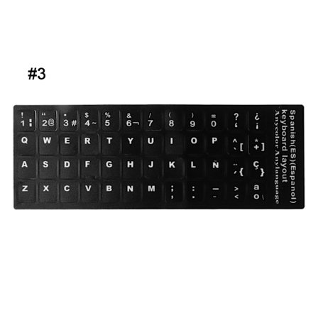 Ryska Franska Spanska Japanska Tyska Arabiska Koreanska Bokstäver Klistermärken Vattentät tangentbord Alfabetsklistermärke Universal