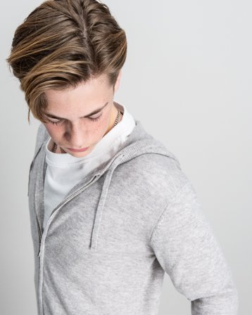 RYVLS Cashmere Blend Zip Hoodie Beige Hoodies Jongens - Kids Brand Store