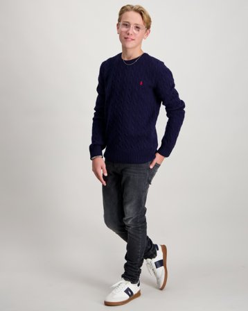Polo Ralph Lauren Cable-Knit Wool-Cashmere Sweater Sininen Villapuserot Pojat - Kids Brand Store