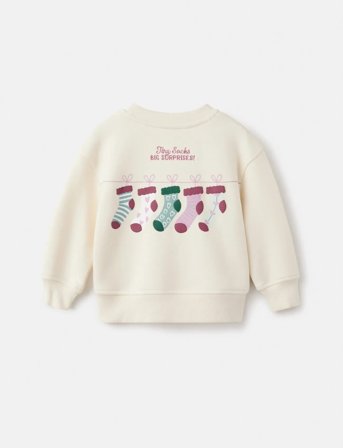 Mango Patch Sweatshirt - Cream - 3-4
