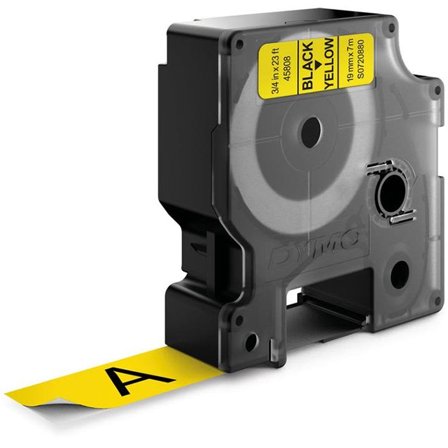 DYMO Standard D1 Teip 19mm Svart på gult, Markere & markører