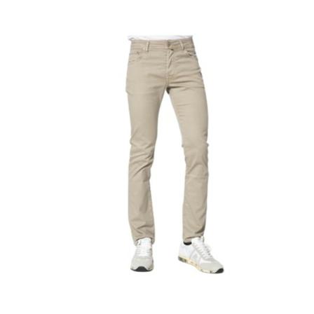 Jacob Cohën, Canvas sand jeans Beige, Heren, Maat:W33