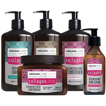 Hårvårdsritual - ARGANICARE - Kollagen - Schampo, Balsam, Mask - 400ML
