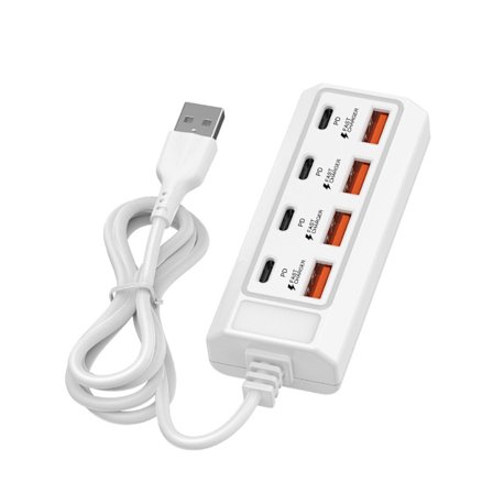 8 Port USB Oplader Type C USB Væglader Adapter Multiporte Hurtig Opladning