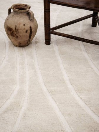 Klein Bahia Vloerkleed - Crème Wit 120X180