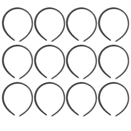 12 stk. brede hårbånd i plastik til kvinder uden tænder