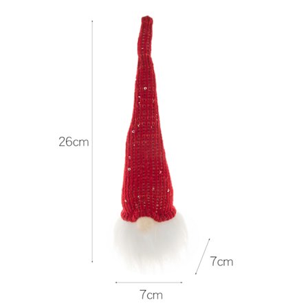 1 ST Röd juldekoration Litet nattljus Skogsmänniskor med ljus Ansiktslöst dvärghänge Lysande julhänge