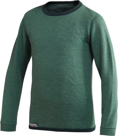 Woolpower Kids Crewneck 200 lasten kerrastopaita, vihreä - Woolpower