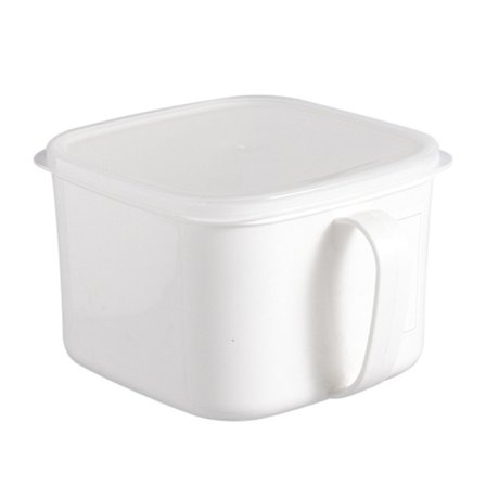 Hushållskylskåp förvaringslåda med lock, köksförvaringslåda med handtag, spannmålsförseglad burkförvaringslåda