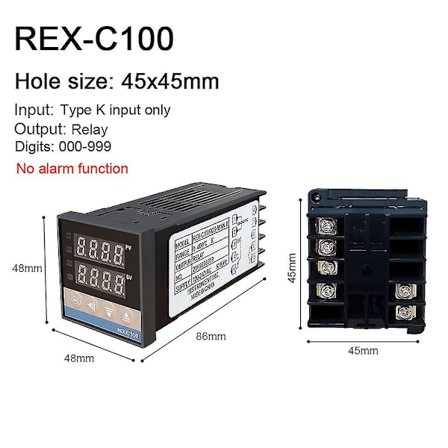 K-tyypin digitaalinen lämpötila Rex-c100 Tat -relelähtö Pid -purkaminen Mobiili Ph -näyttö Tat